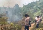 Kapolres Dharmasraya Tinjau Lokasi Karhutla di Timpeh, Imbau Masyarakat Tidak Membakar Lahan