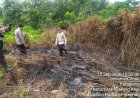 Polres Padang Pariaman Cek Titik Hotspot Karhutla, Padamkan Api Sisa Pembakaran Bonggol Jagung di Nagari Katapiang